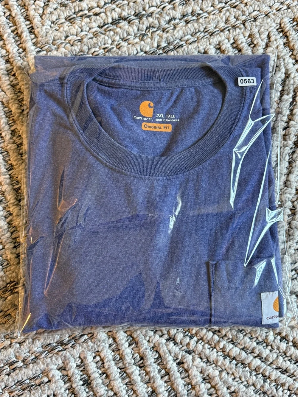Carhartt Navy Short Sleeve Pocket Tee